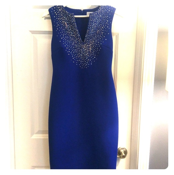 Stunning Calvin Klein Royal Blue Dress - Picture 1 of 8